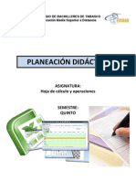 Planeacion Didactica Hoja de Calculo y Operaciones 2011B