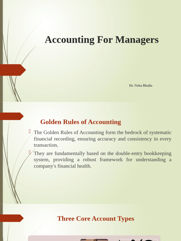 Golden Rules of Accounting Explained | PDF | Debits And Credits ...