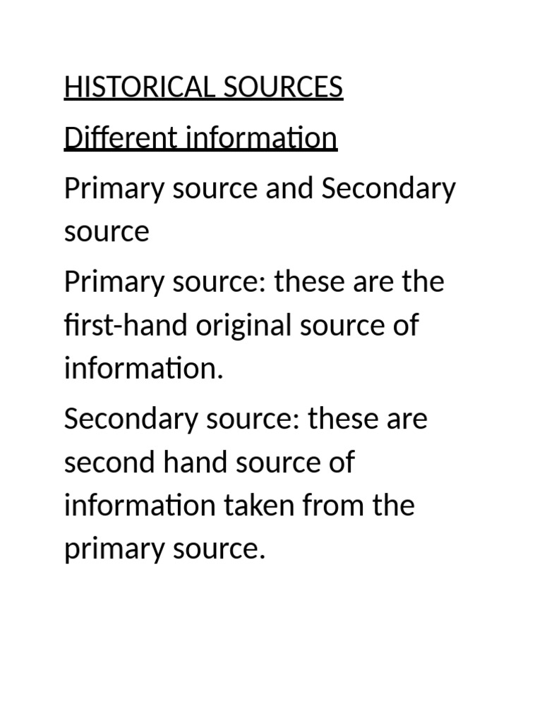 Understanding Primary vs. Secondary Sources | PDF