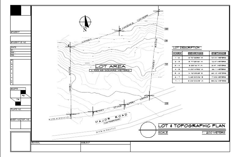 Lot & Topographic Plan | PDF
