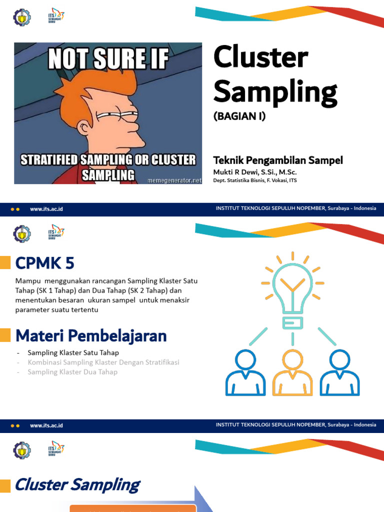 Teknik Sampling Klaster dalam Statistika | PDF