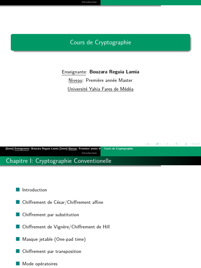 Introduction à la Cryptographie Master | PDF | Cryptographie | Cyberguerre