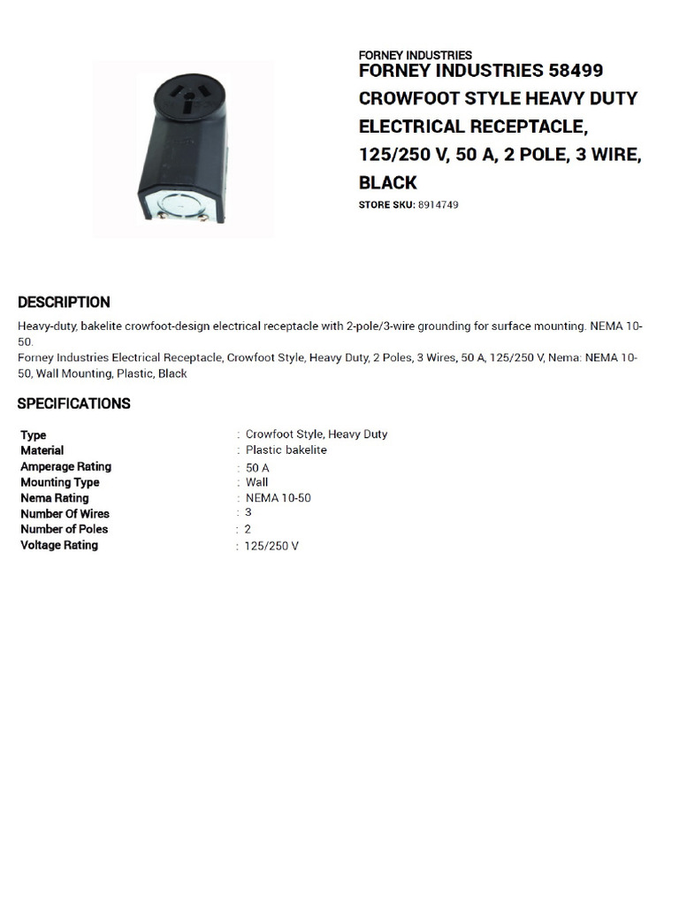50A Socket | PDF
