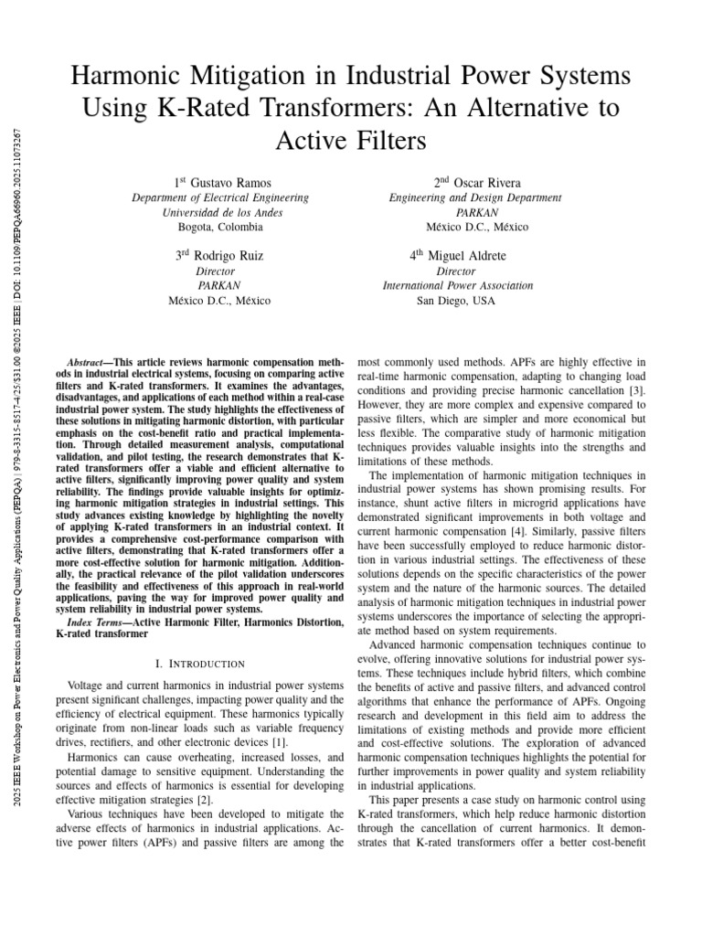 K-Rated Transformers for Harmonic Mitigation | PDF | Electrical ...