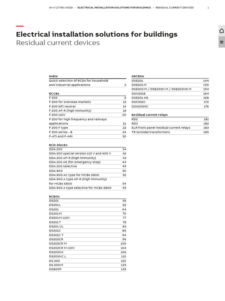 Quick Guide to RCDs and RCBOs | PDF | Electrical Wiring | Electrical ...