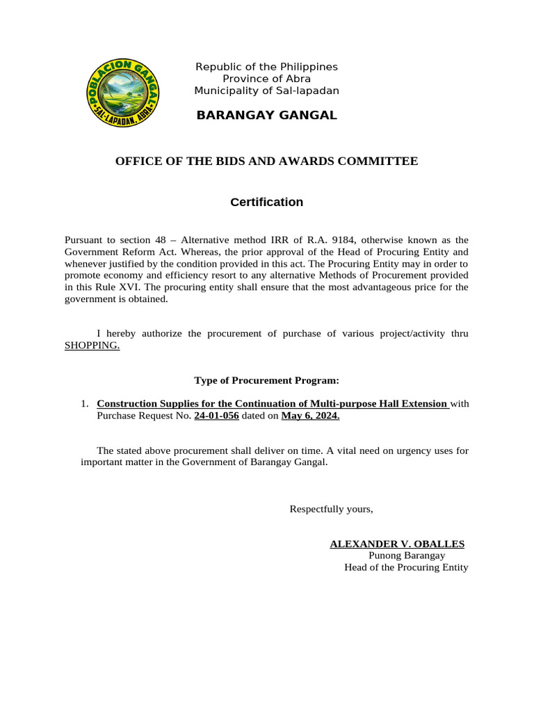 BAC Certification | PDF