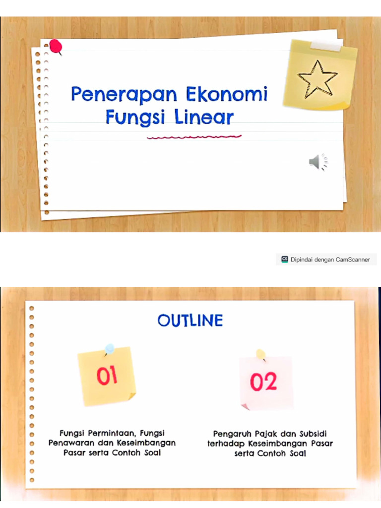 Penerapan Fungsi Linier Dalam Ekonomi | PDF