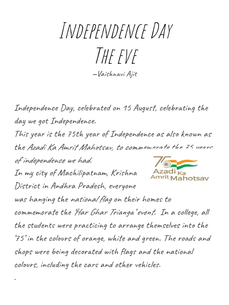 Celebrating 75 Years of Independence Day | PDF