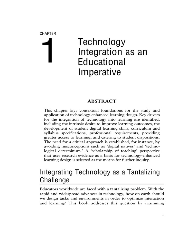 Integrating Technology in Education | PDF | Educational Technology ...