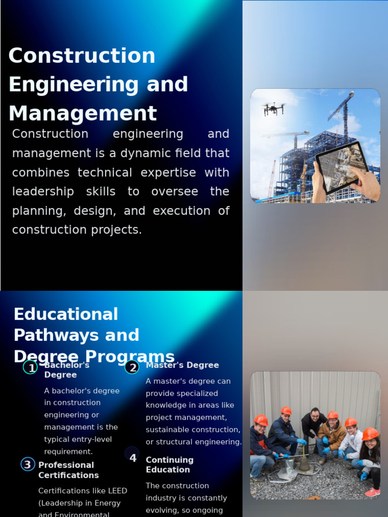 Construction Engineering Career Guide | PDF | Engineering | Project ...