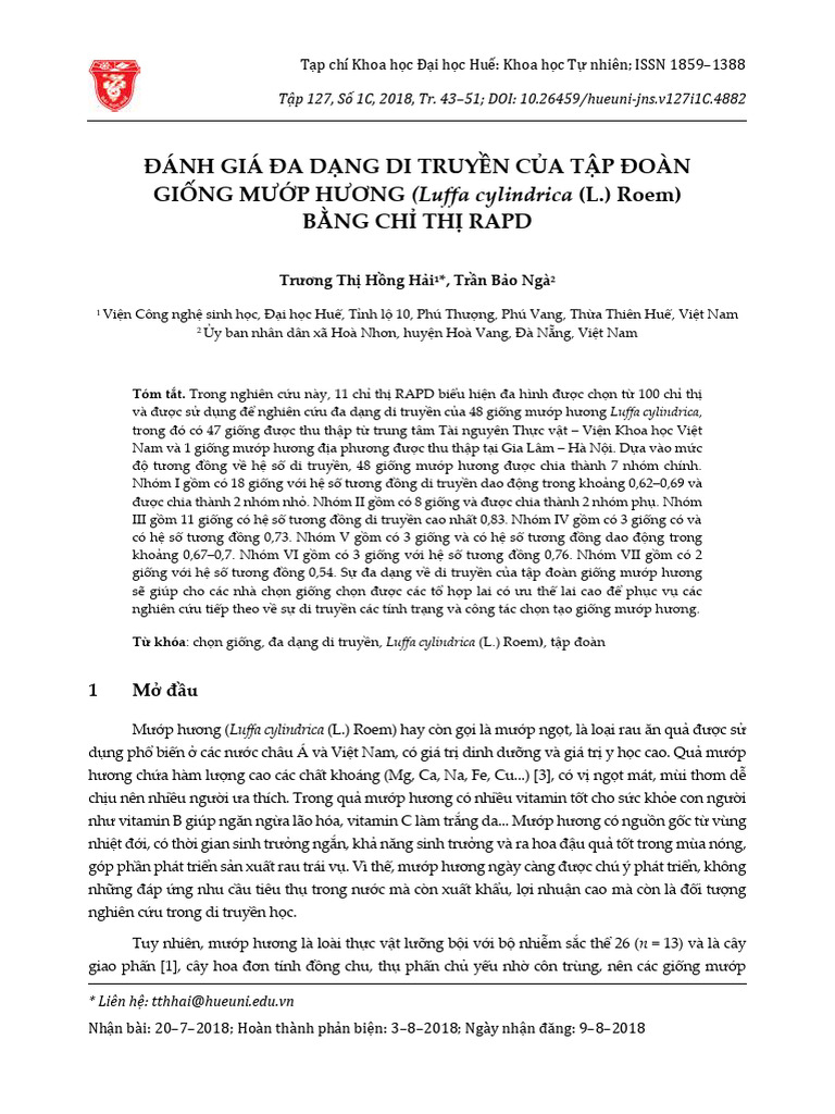 Da Dang Di Truyen Muop RAPD | PDF