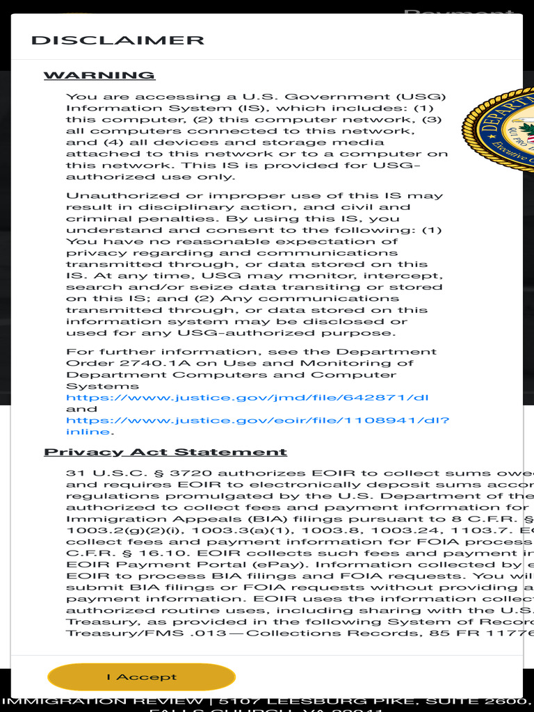 EOIR Payment Portal for Asylum Fees | PDF | Justice | Crime & Violence