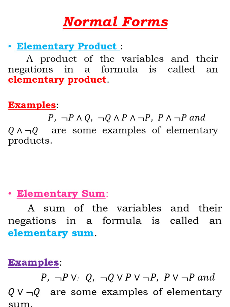 Understanding Normal Forms in Logic | PDF | Logic | Syntax (Logic)