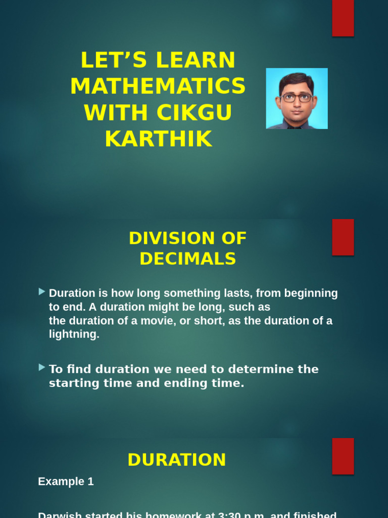 Understanding Duration in Mathematics | PDF