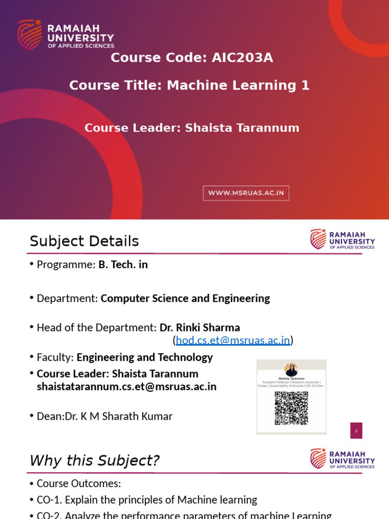 Machine Learning 1 Course Overview | PDF | Machine Learning ...