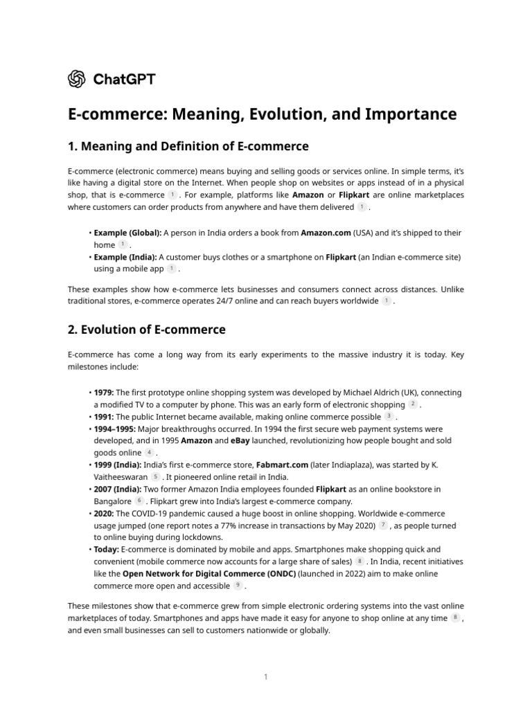 E-commerce: Definition and Evolution | PDF | E Commerce | Online Shopping