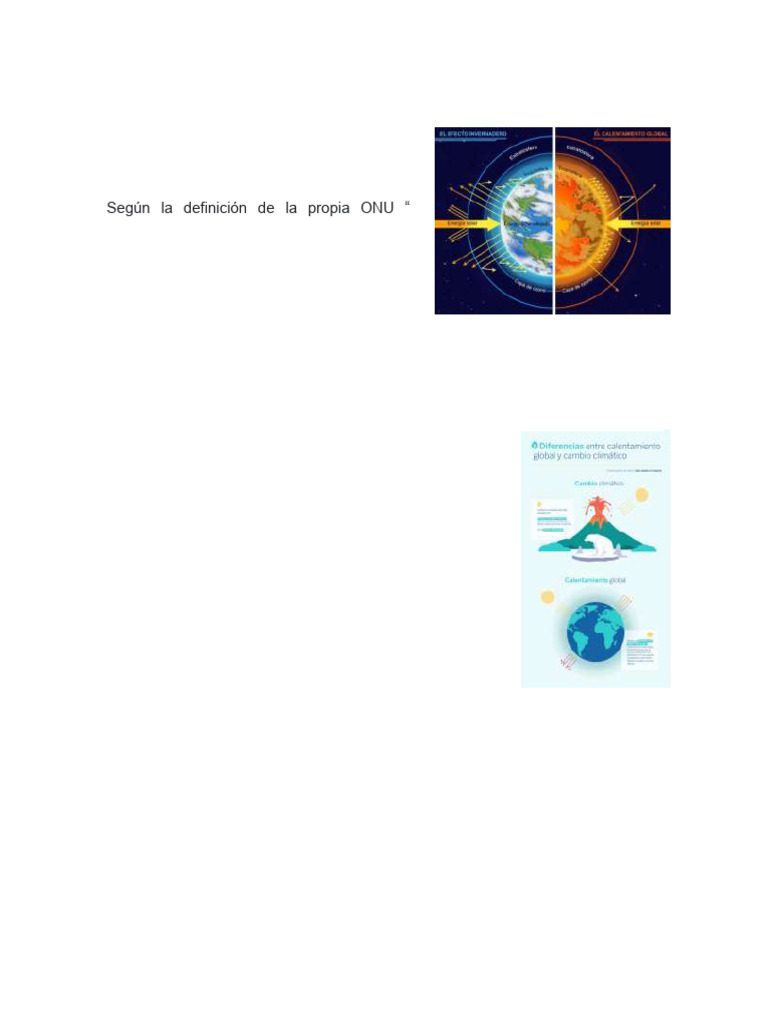 El Calentamiento Global | PDF | Cambio climático | Gases de efecto ...