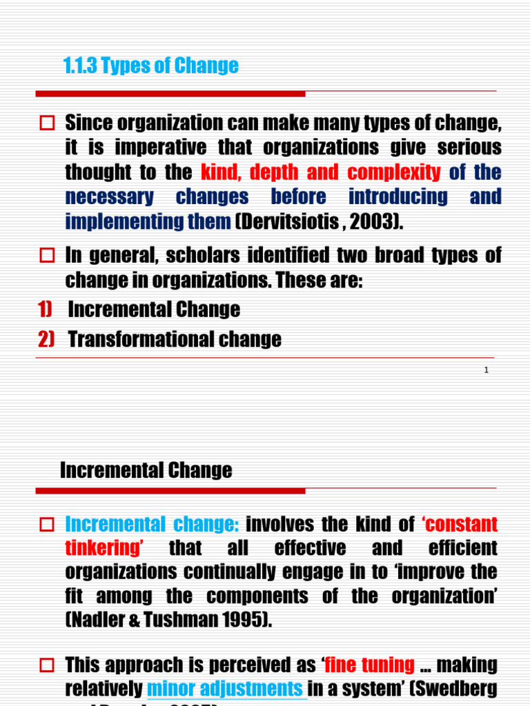 Types of Organizational Change Explained | PDF | Psychology | Business