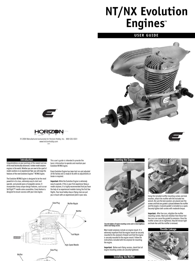 Evolution Engines Manual | PDF | Throttle | Carburetor