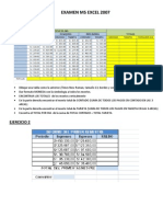 Evaluación de MS Excel 2007