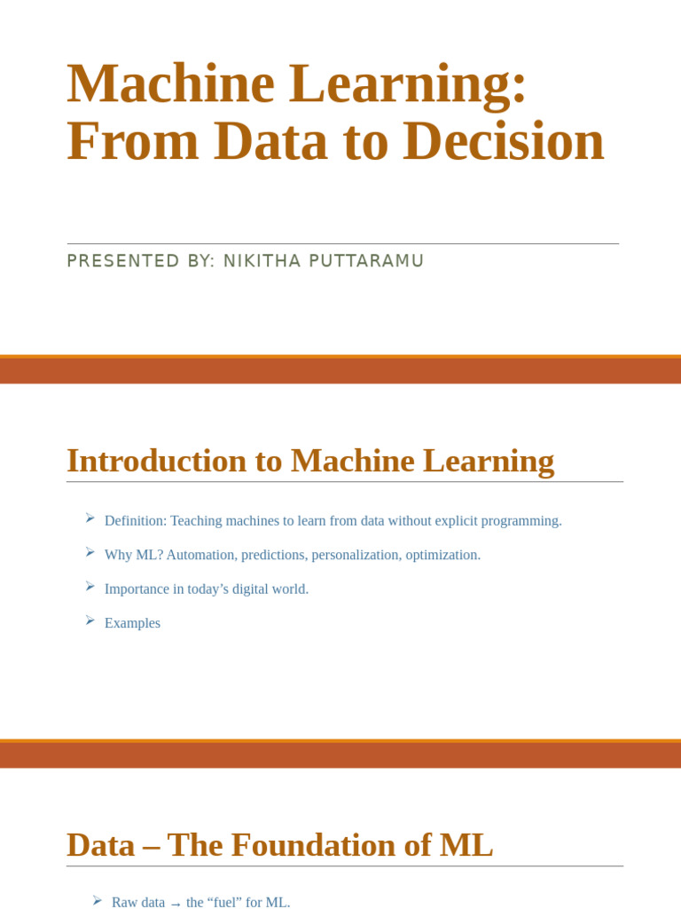 Machine Learning: From Data to Decisions | PDF | Machine Learning ...