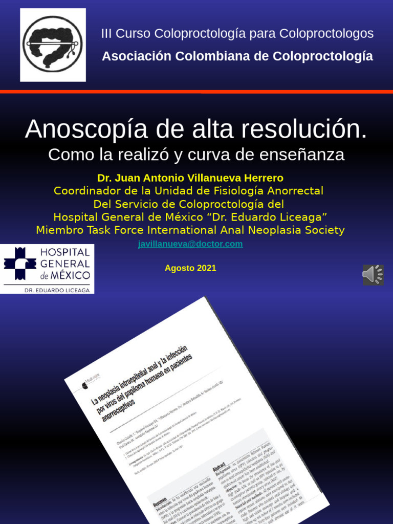 Anoscopía de Alta Resolución: Procedimiento | PDF | Recto ...