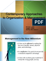 Contingency, TQM, Learning ORg Report