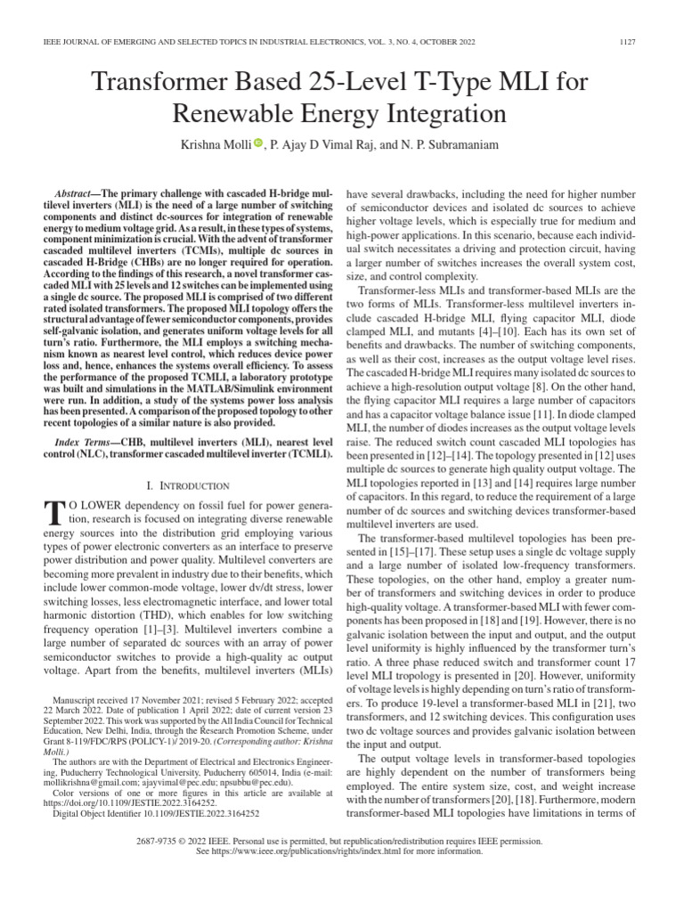 25-Level Transformer Cascaded MLI Design | PDF | Power Inverter | Power ...