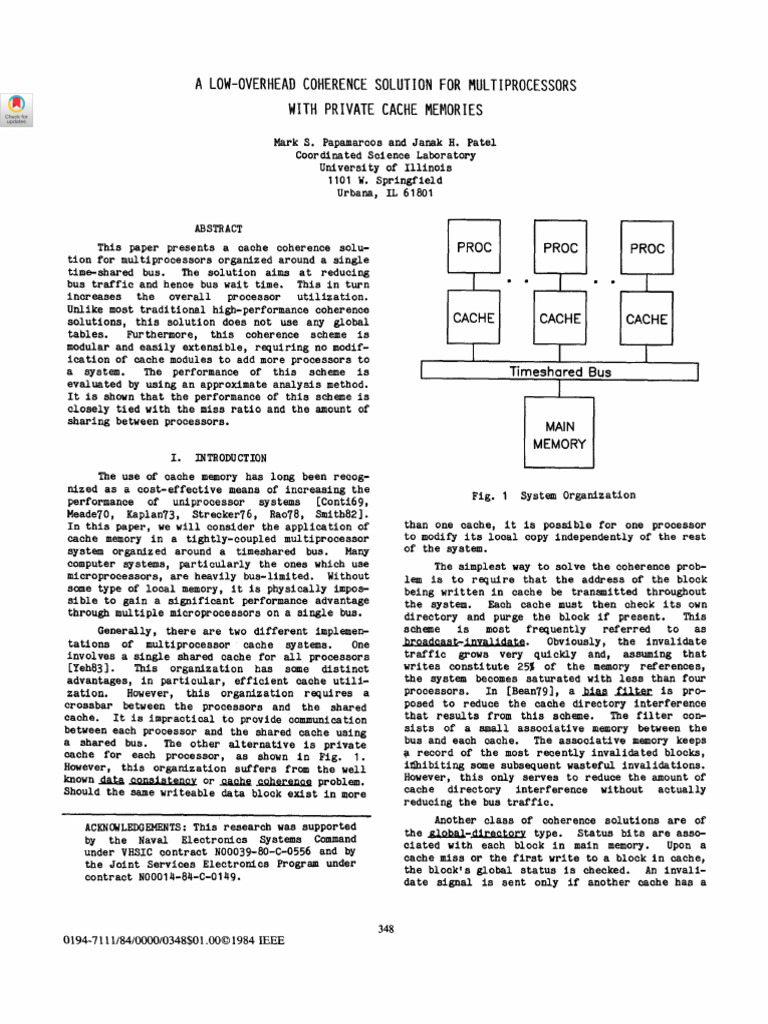 Illinois Cache Coherence Protocol Overview | PDF | Cpu Cache | Cache ...