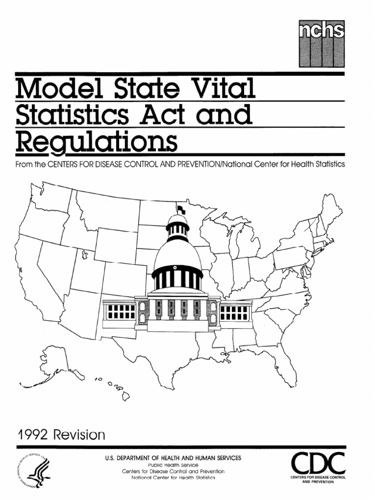 1992 Model State Vital Statistics Act | PDF | Birth Certificate | Death