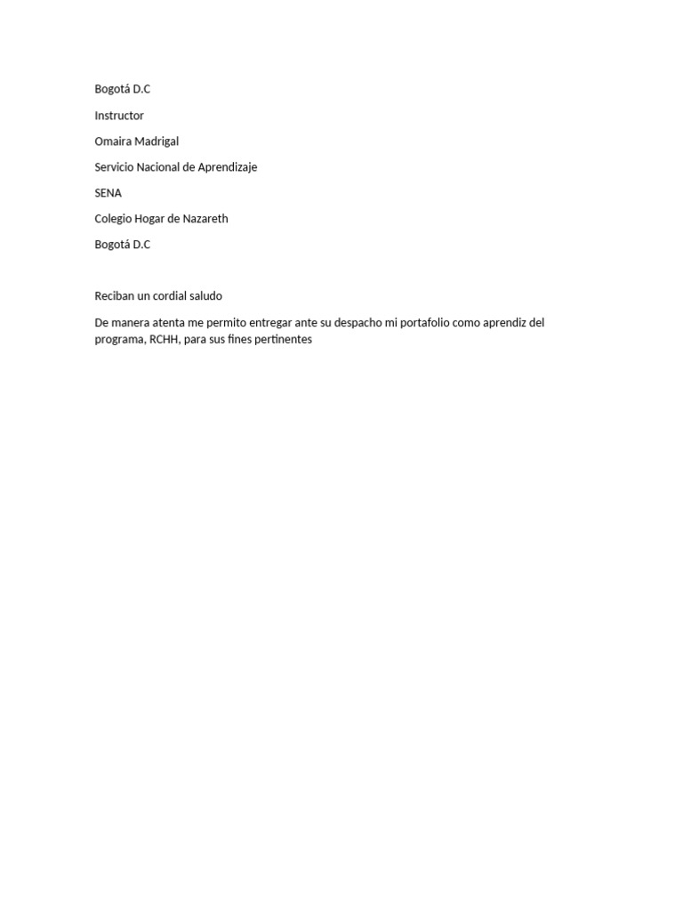 Portafolio Aprendiz RCHH SENA Bogotá | PDF