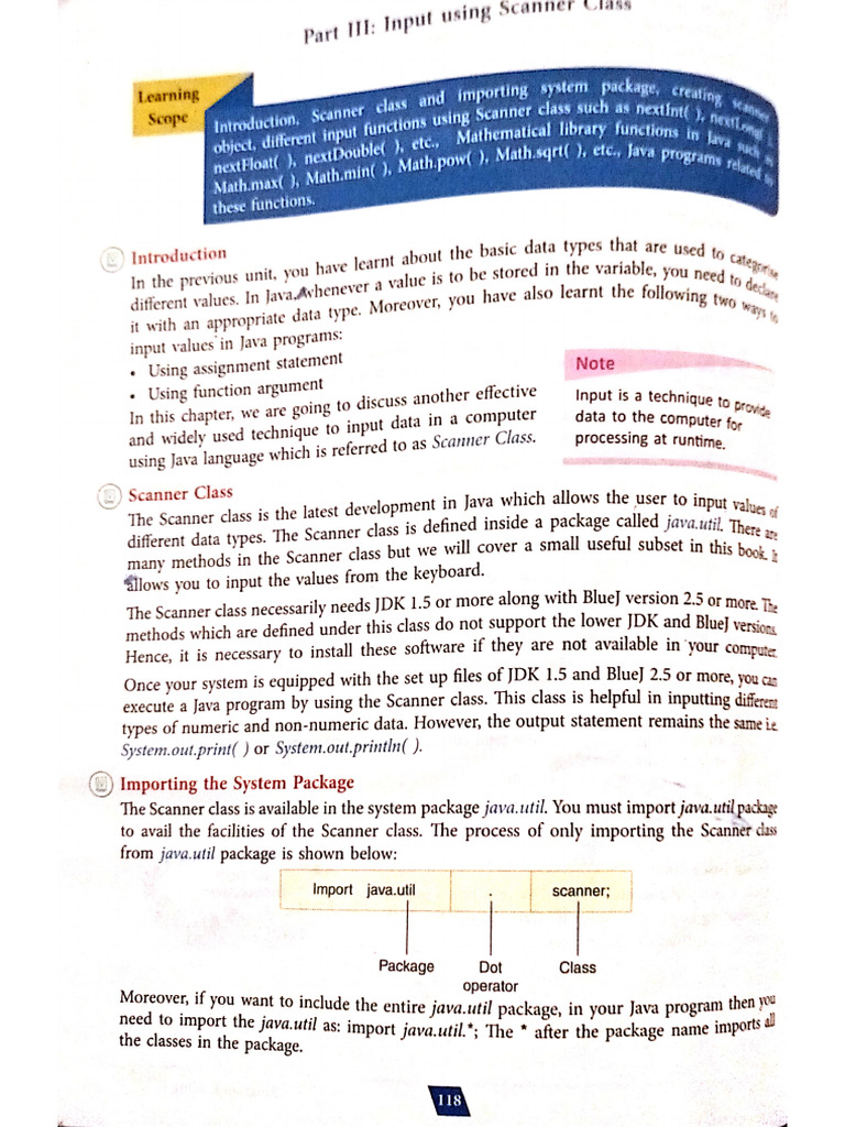 Input Using Scanner Class (1) | PDF