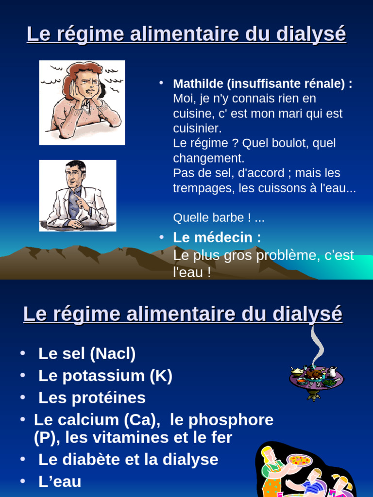 Régime alimentaire pour dialysés : guide essentiel | PDF | Calcium ...