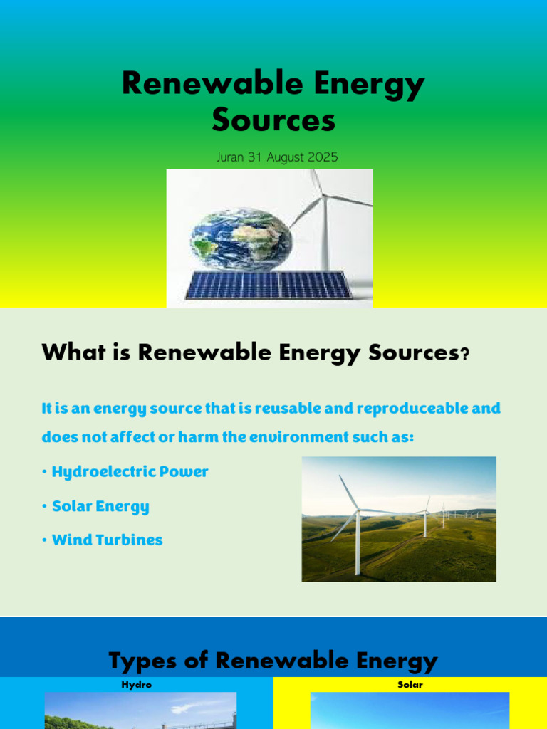 Understanding Renewable Energy Sources | PDF | Energy Development ...
