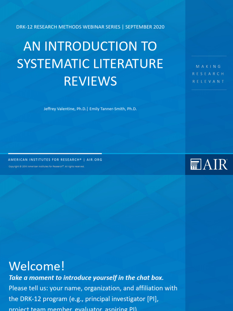 Systematic Literature Reviews in STEM | PDF | Systematic Review | Meta ...