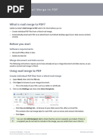 Mail Merge to PDF with Adobe Acrobat | PDF | Microsoft Outlook ...