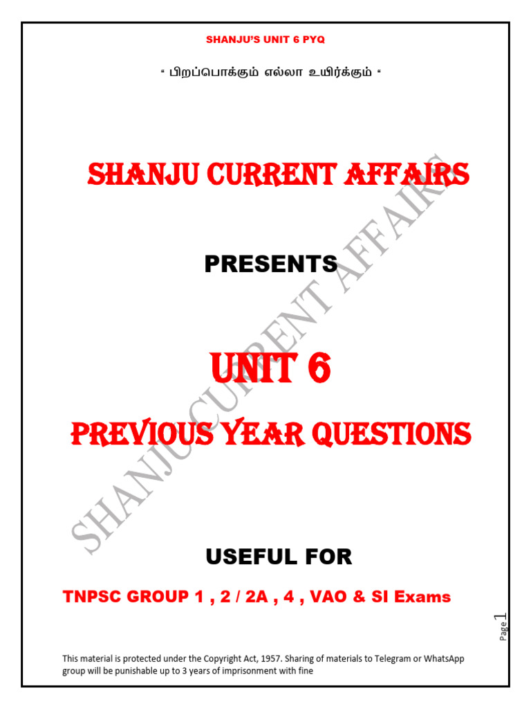 Shanju's Unit 6 Pyq | PDF