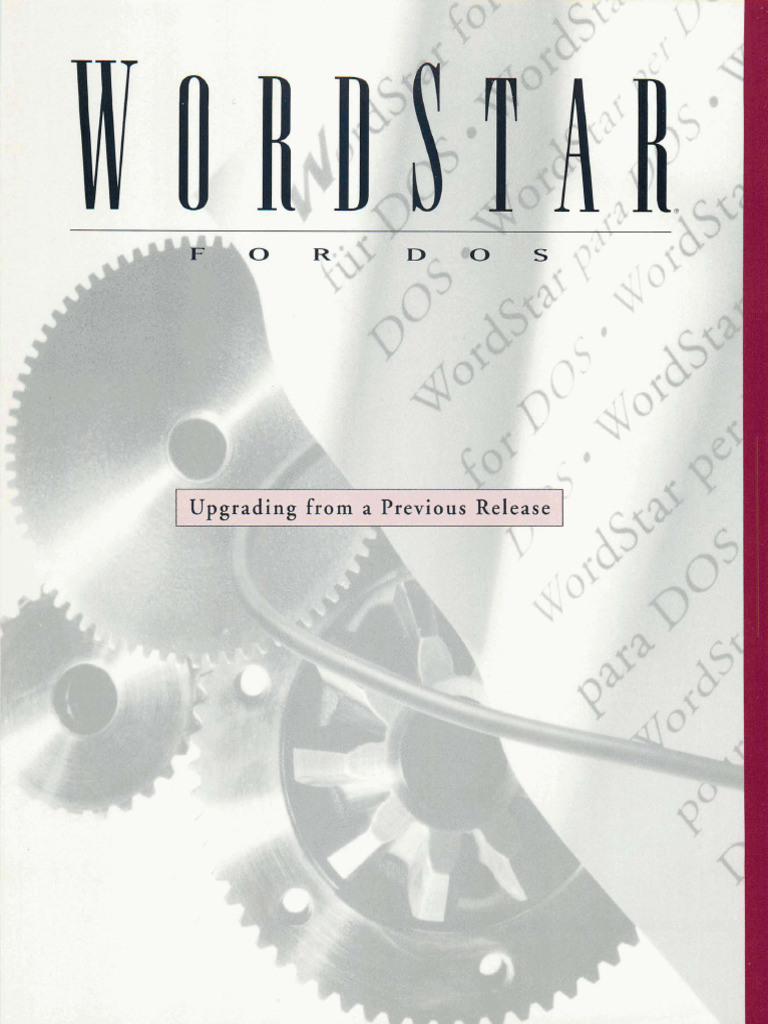 Upgrading to WordStar 7.0 Guide | PDF | Computer File | Menu (Computing)