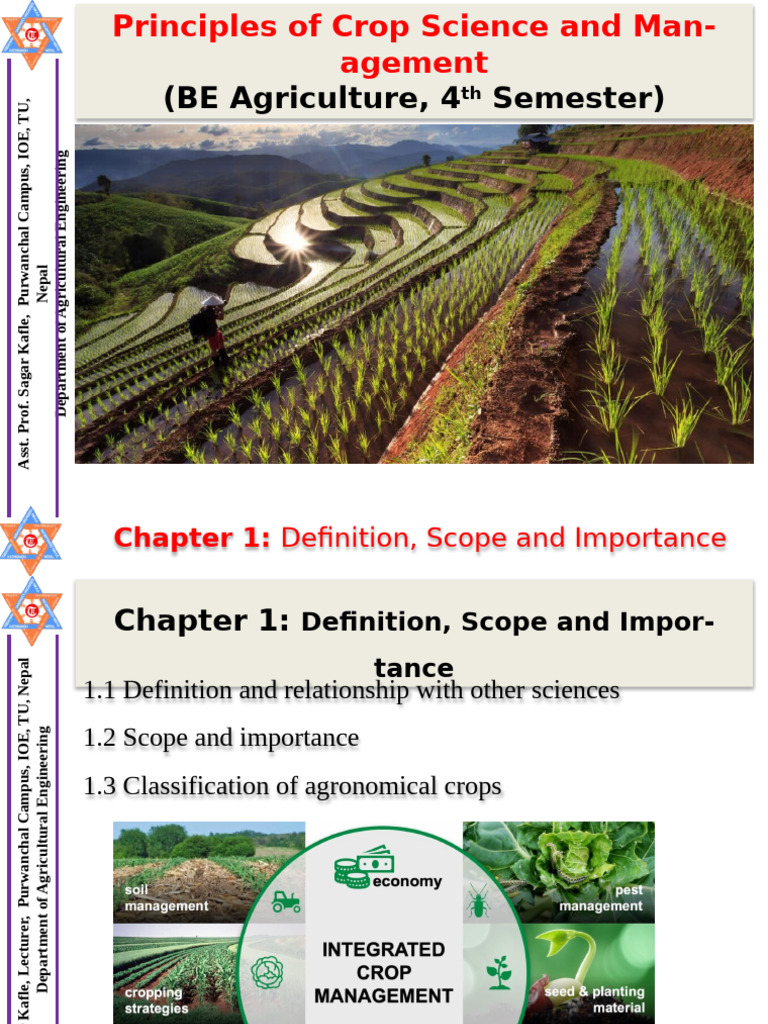 Importance and Scope of Agronomy | PDF | Agriculture | Agronomy