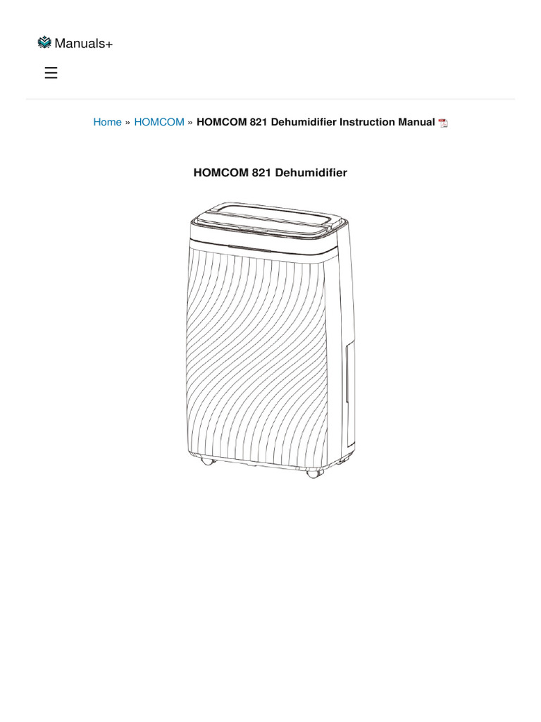 HOMCOM 821 Dehumidifier Manual | PDF | Propane