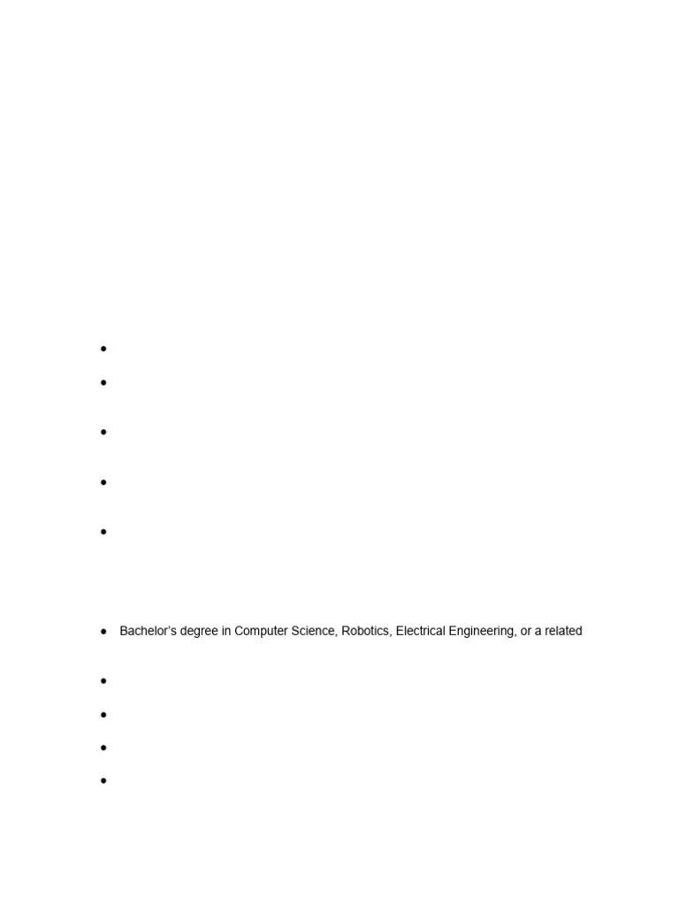 Position - Junior Robotics Software Engineer | PDF
