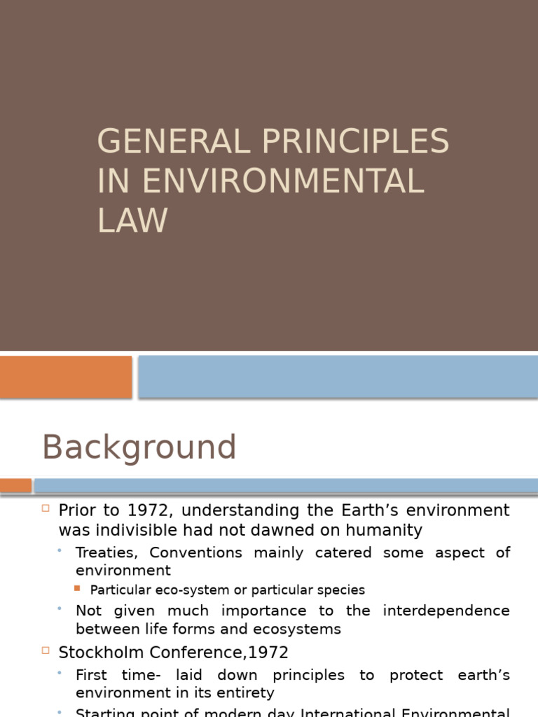 Key Principles of International Environmental Law | PDF | Natural ...