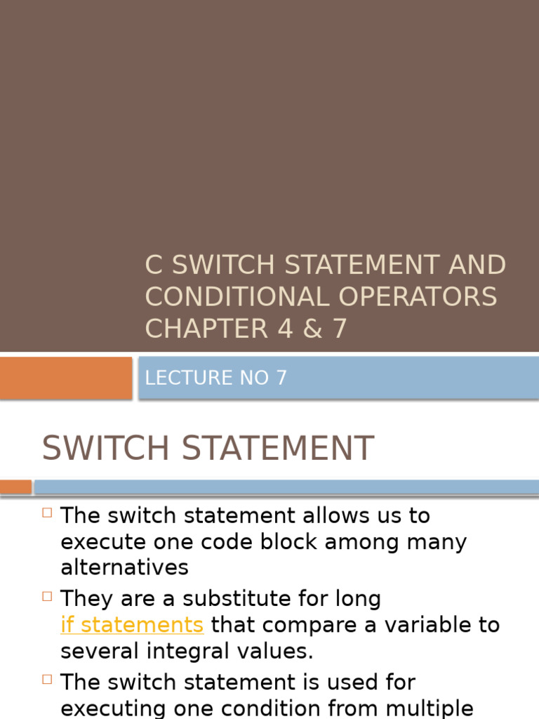 PF L7 SwitchCconditional | PDF | Software Engineering | Computer ...