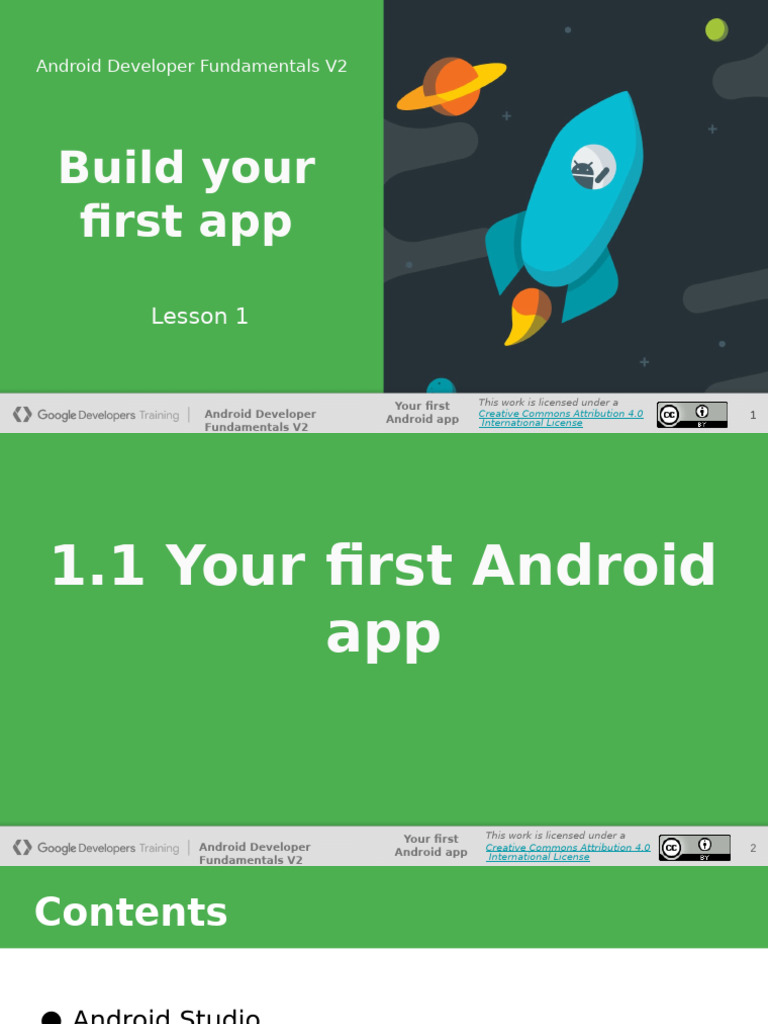 Create Your First Android App Guide | PDF | Android (Operating System ...