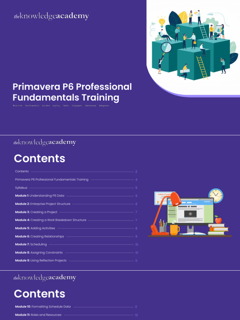 Primavera P6 Fundamentals Training | PDF | Educational Technology ...
