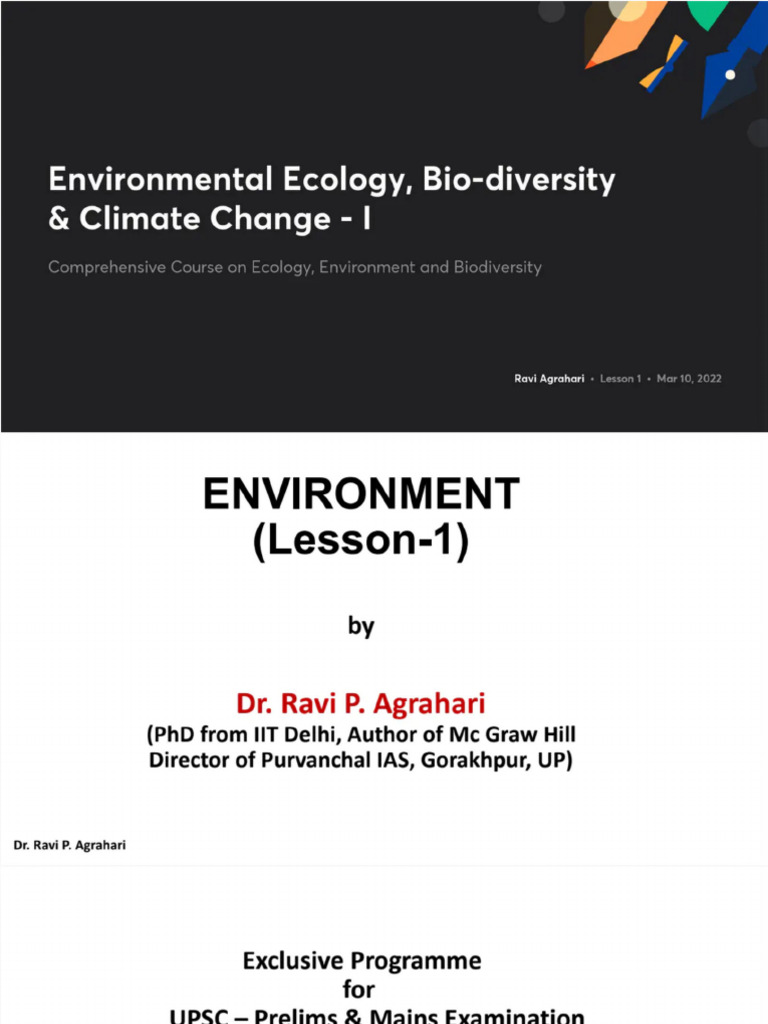 Environmental Ecology Biodiversity Climate Change I No Anno | PDF