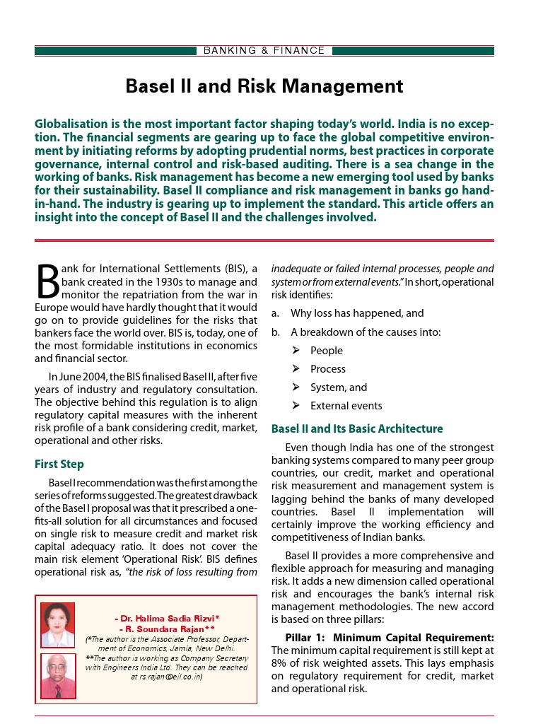 Basel II and Risk MGMT PDF Basel Ii Operational Risk