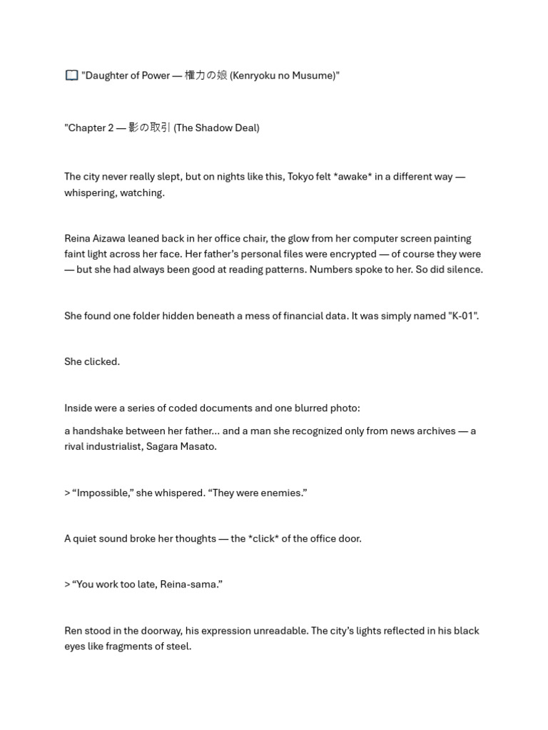 Daughter of Power Chapter 2 | PDF