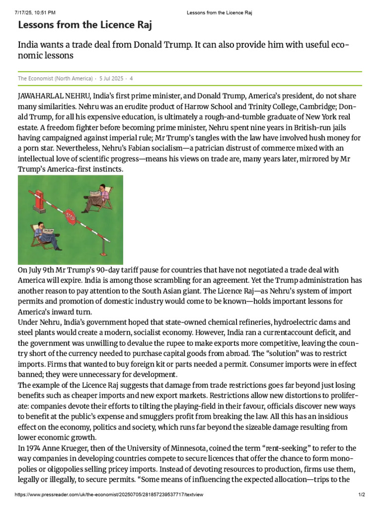 Lessons From The Licence Raj | PDF | Economies