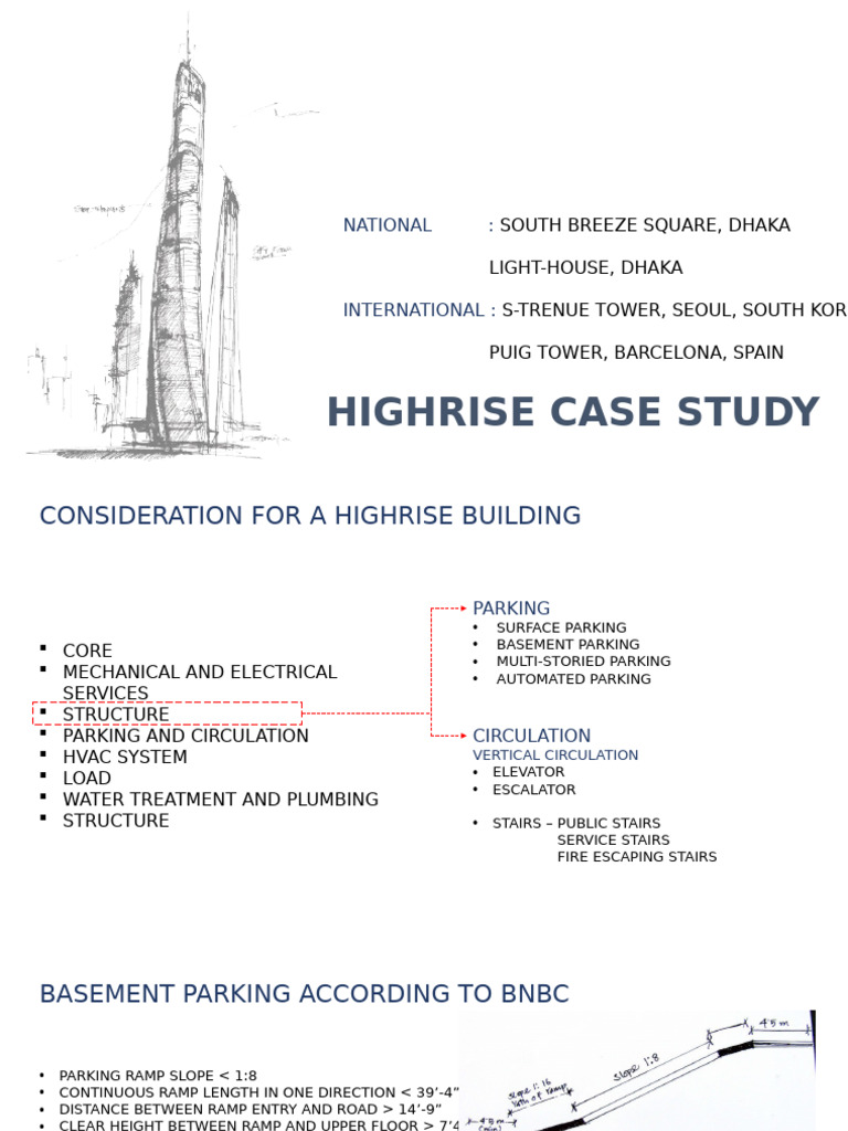 Highrise Building Design Considerations | PDF | Stairs | Elevator